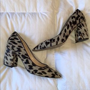 Sam Edelman Leopard calf hair pump